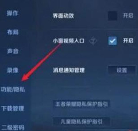 王者荣耀怎么设置隐私